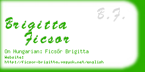 brigitta ficsor business card