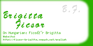 brigitta ficsor business card
